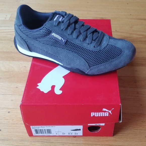 puma women's 76 runner mesh suede fashion sneakers